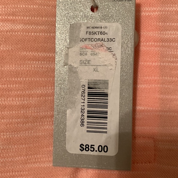 NEW Daniel Cremieux Signature Collection short sleeve polo shirt in Soft Coral - Picture 7 of 7